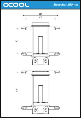 Alphacool Eisbecher 150mm Plexi