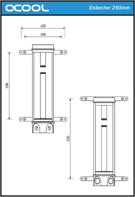 Alphacool Eisbecher D5 250mm Acetal