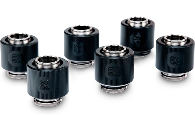 EK-ACF Fitting 10/13mm - Black (6-pack)