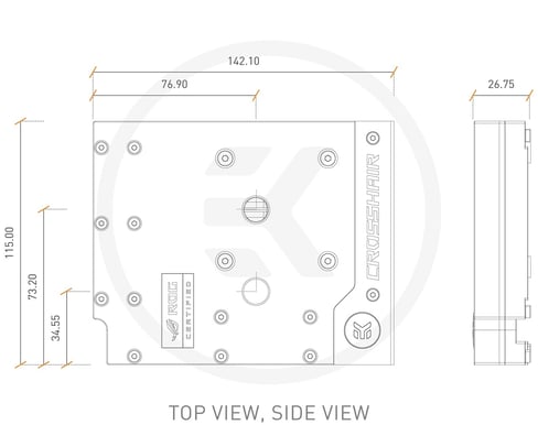 EK-FB ASUS C6H RGB Monoblock - Nickel