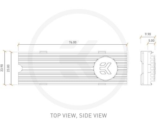 EK-M.2 NVMe Heatsink - Lila