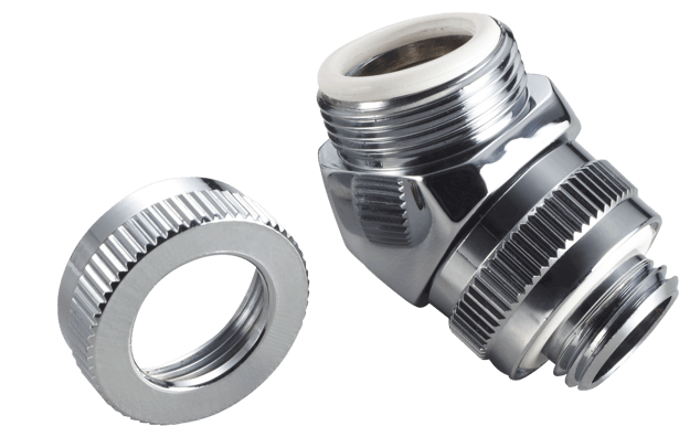 Phanteks 16mm Hard Tube Rotary Fitting 45° G1/4 -Krom