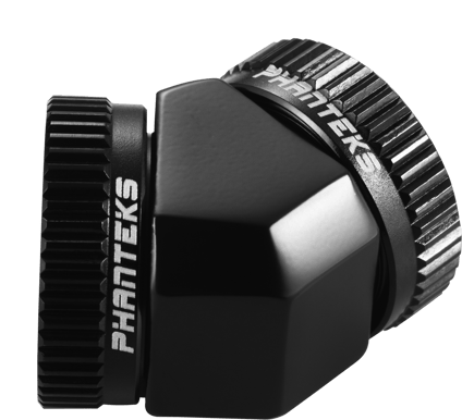 Phanteks 16mm Hard Tube Adapter 45° -Svart