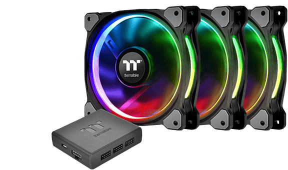 Thermaltake Riing Plus RGB 120mm 3-pack med kontroller