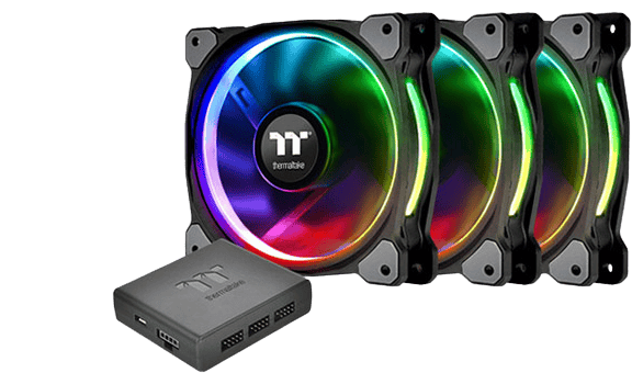 Thermaltake Riing Plus RGB 140mm 3-pack med kontroller