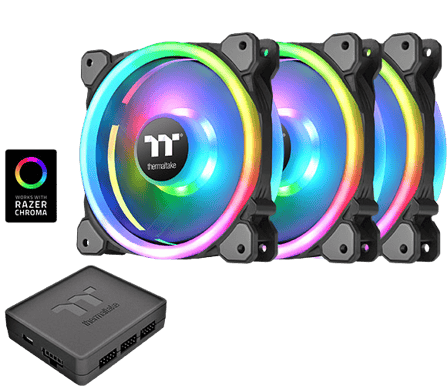 Thermaltake Riing Trio RGB 120mm 3-pack med kontroller