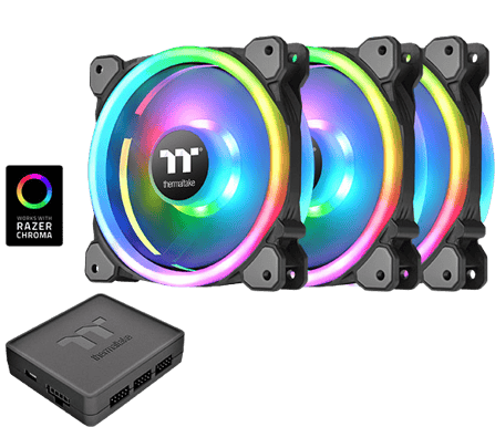 Thermaltake Riing Trio RGB 140mm 3-pack med kontroller