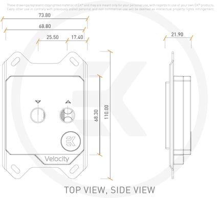 EK-Quantum Velocity D-RGB AMD Nickel + Plexi