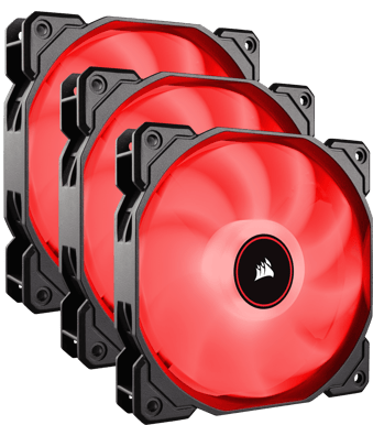 Corsair AF120 LED (2018) Röd 3-pack