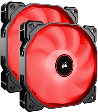 Corsair AF140 LED (2018) Röd 2-pack