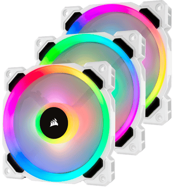 Corsair LL Series LL120 RGB Vit 3-pack med kontroller