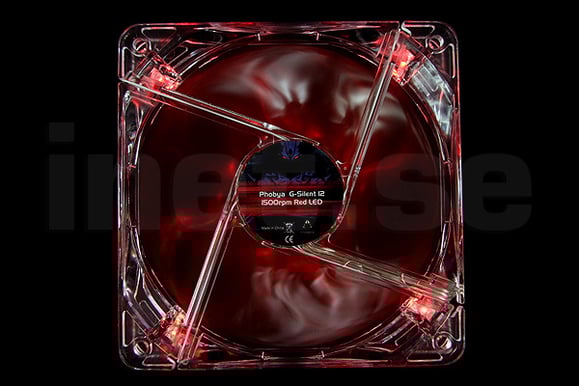 Phobya G-Silent 12 1500rpm Röd LED