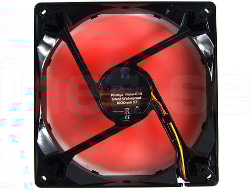 Phobya Nano-G 14 Silent Waterproof 1000rpm Svart/Röd