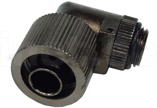 Anslutning, 16/10 & 16/11mm 90-grader G1/4, Svart