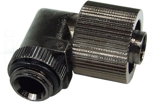 Anslutning, 16/10 & 16/11mm 90-grader G1/4, Svart