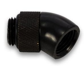 Adapter, EK-PSC, 45-grader G1/4, Svart