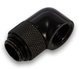 Adapter, EK-PSC, 90-grader G1/4, Svart