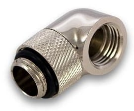 Adapter, EK-PSC, 90-grader G1/4, Silver