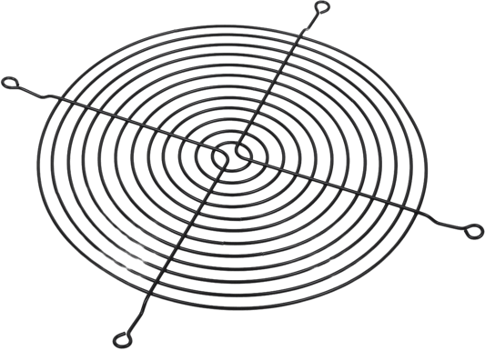 Fläktgaller 200mm, Svart