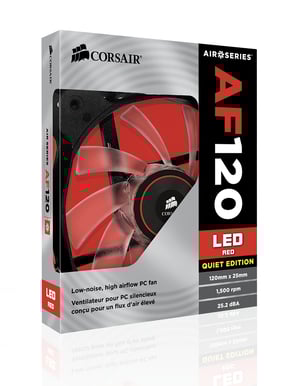 Corsair Air Series AF120 Quiet edition LED Röd