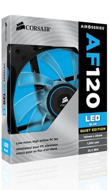 Corsair Air Series AF120 Quiet edition LED Blå 2-pack