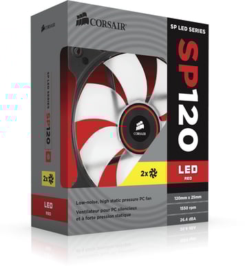 Corsair Air Series SP120 LED Röd 2-pack