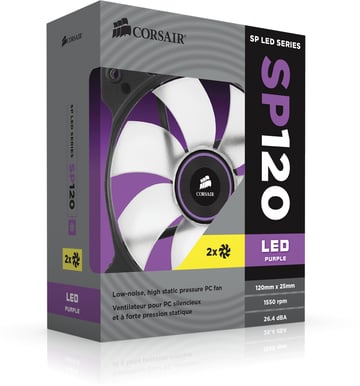 Corsair Air Series SP120 LED Lila 2-pack