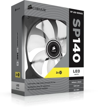 Corsair Air Series SP140 LED Vit 2-pack