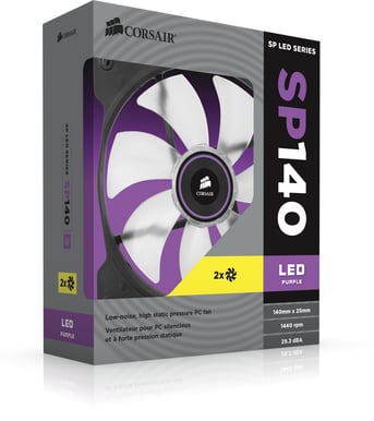 Corsair Air Series SP140 LED Lila 2-pack