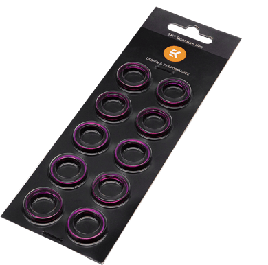 EK-Torque HTC-12 Color Rings Pack - Purple