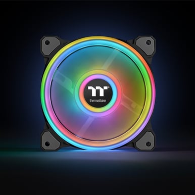 Thermaltake Riing Quad RGB 120mm Svart 3-pack med kontroller
