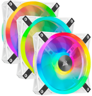 Corsair iCUE QL120 RGB 120mm 3-pack Vit inkl. Lighting Node CORE