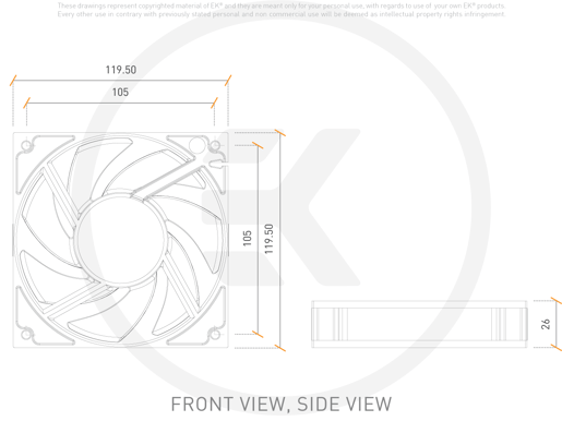 EK-Vardar EVO 120ER D-RGB (500-2200 RPM) - White