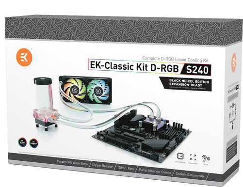 EK-Classic Kit S240 D-RGB - Black Nickel Edition