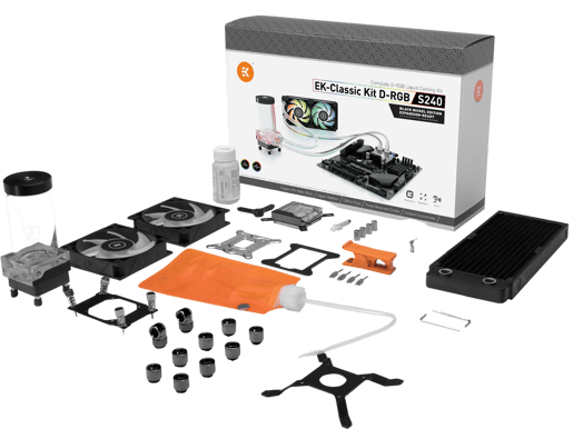 EK-Classic Kit S240 D-RGB - Black Nickel Edition