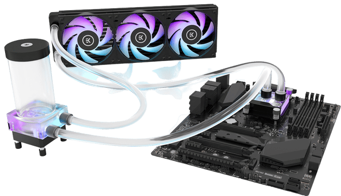 EK-Classic Kit S360 D-RGB - Black Nickel Edition