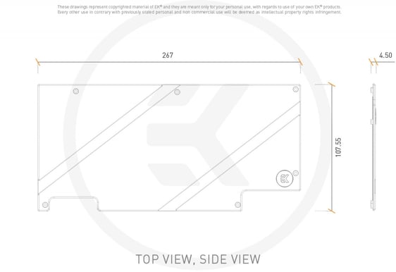 EK-Classic GPU Backplate Strix RTX 3070/3080/3090 - Black