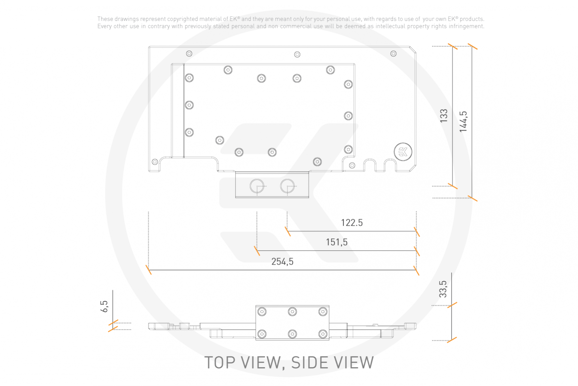 EK-Quantum Vector TUF RTX 3080/3090 Active Backplate D-RGB - Plexi