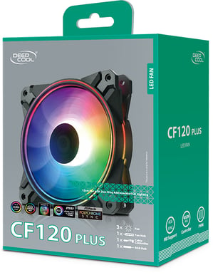 DeepCool CF120 Plus 3-pack inkl. kontroller
