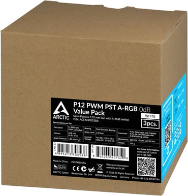 Arctic P12 A-RGB PWM PST Vit 3-pack