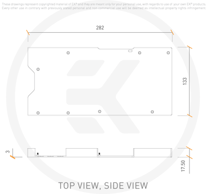 EK-Quantum Vector² Strix RTX 3080/90 Backplate - Nickel