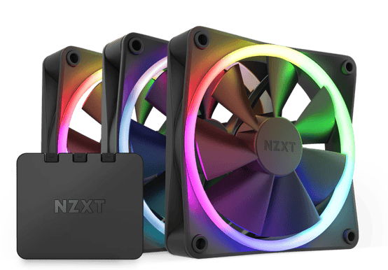 NZXT F120 RGB 120mm Svart 3-pack