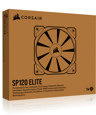 Corsair SP120 Elite 120mm Single Pack Svart