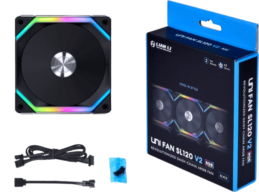 Lian Li UNI FAN SL120 RGB V2 PWM Svart