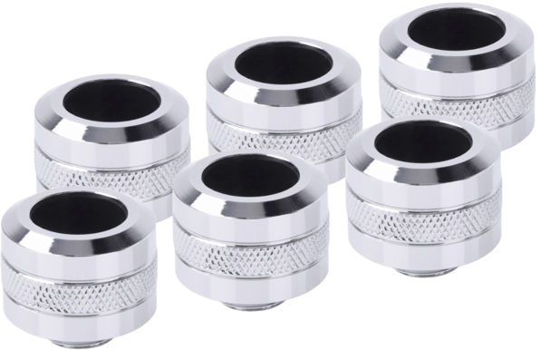 Alphacool Eiszapfen PRO 16mm HardTube fitting G1/4 - chrome sixpack