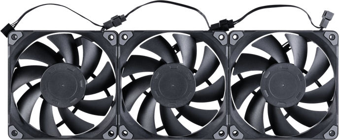 Phanteks M25 120mm PWM Svart 3-pack