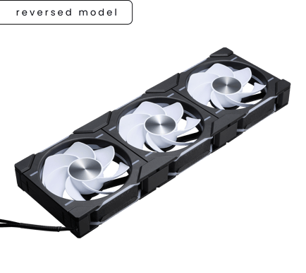 Phanteks D30 Reversed Airflow120mm Svart 3-Pack