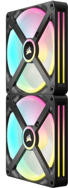 Corsair iCUE LINK QX140 RGB Startkitt Svart 2-pack