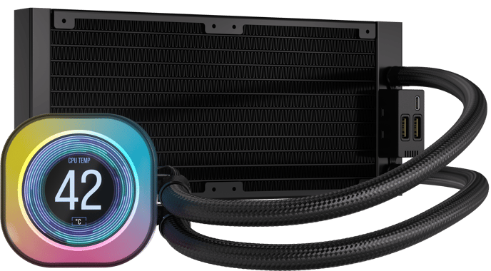 Corsair iCUE LINK H100i LCD RGB Svart