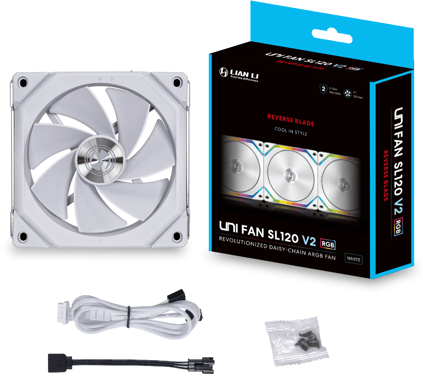 Lian Li UNI FAN SL120 RGB V2 PWM Reversed Vit